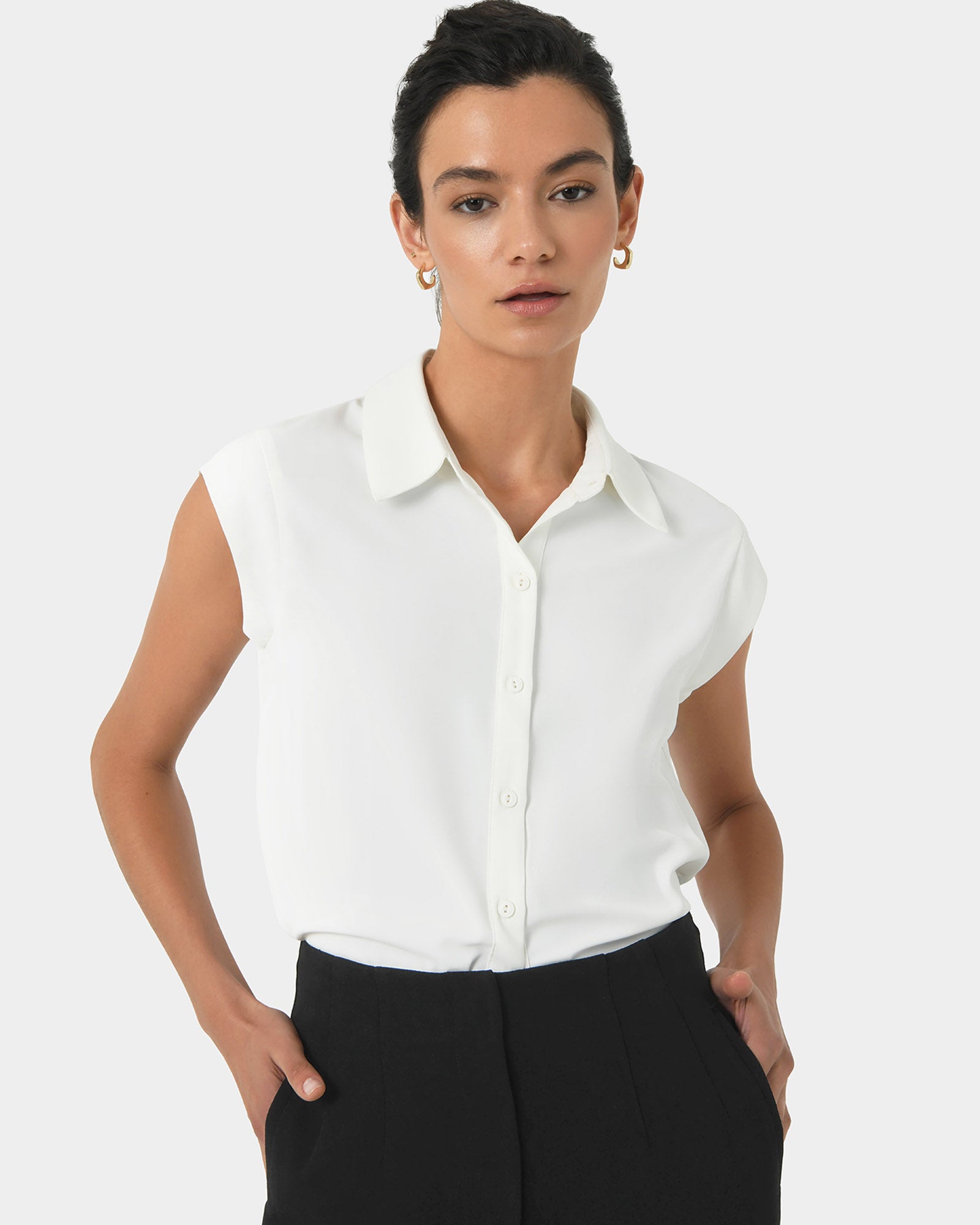 Katerina Cap Sleeve Shirt