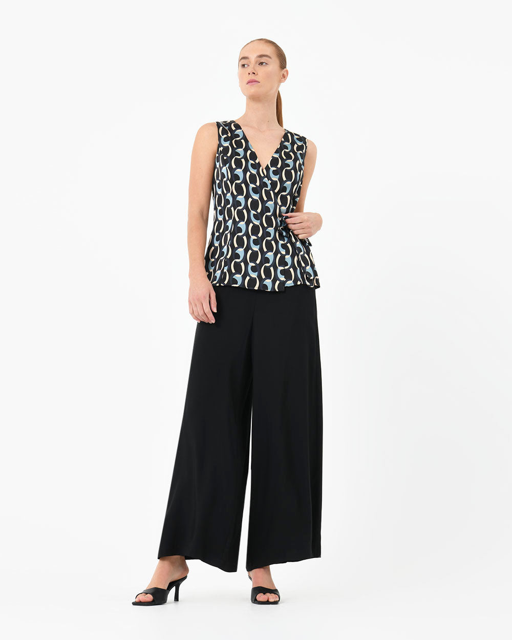 Delphi Retro Print Top