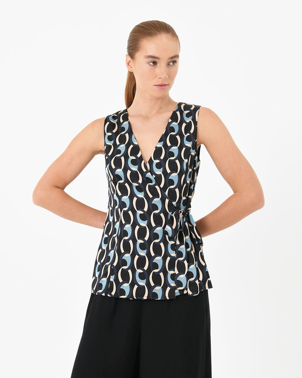 Delphi Retro Print Top