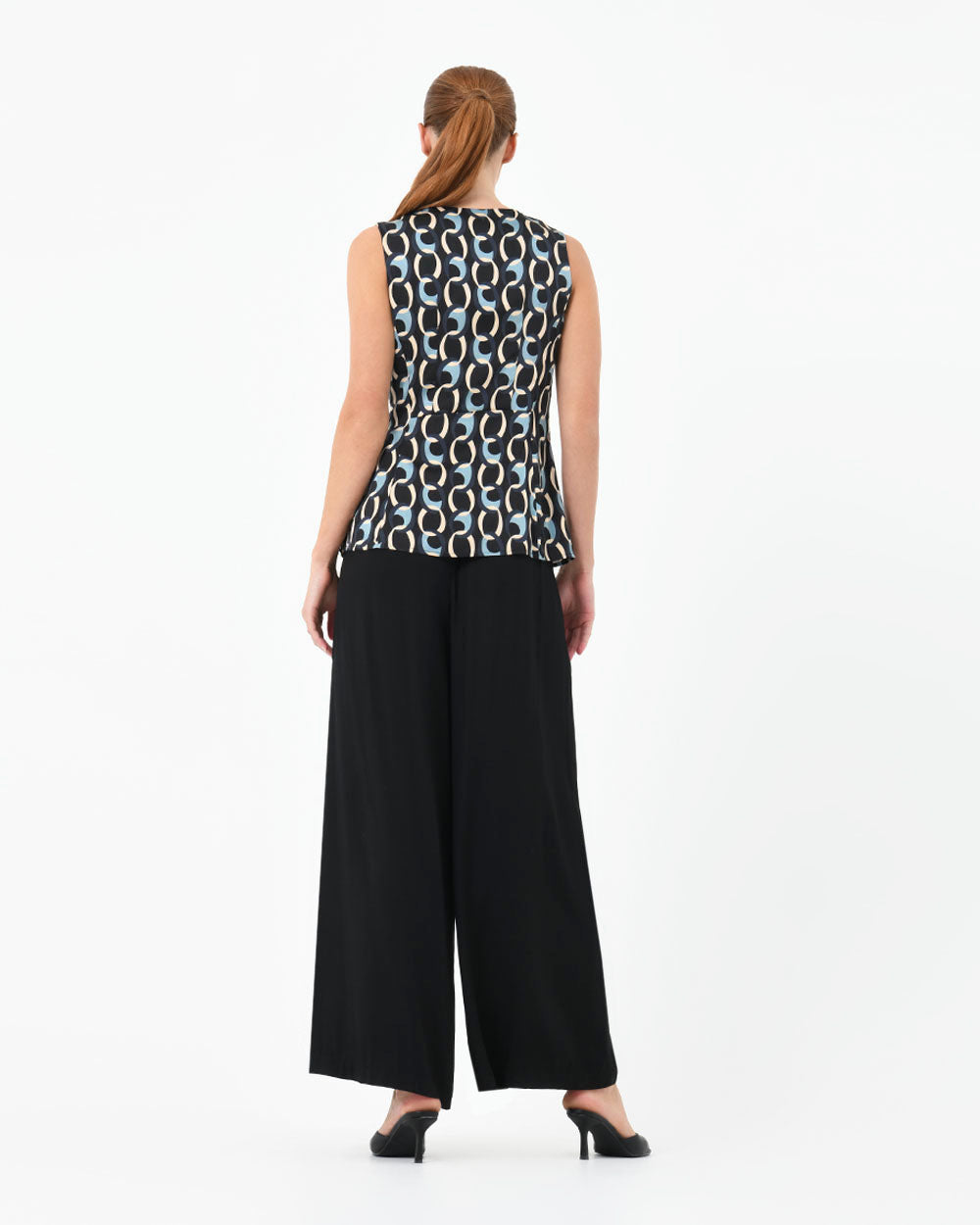 Delphi Retro Print Top