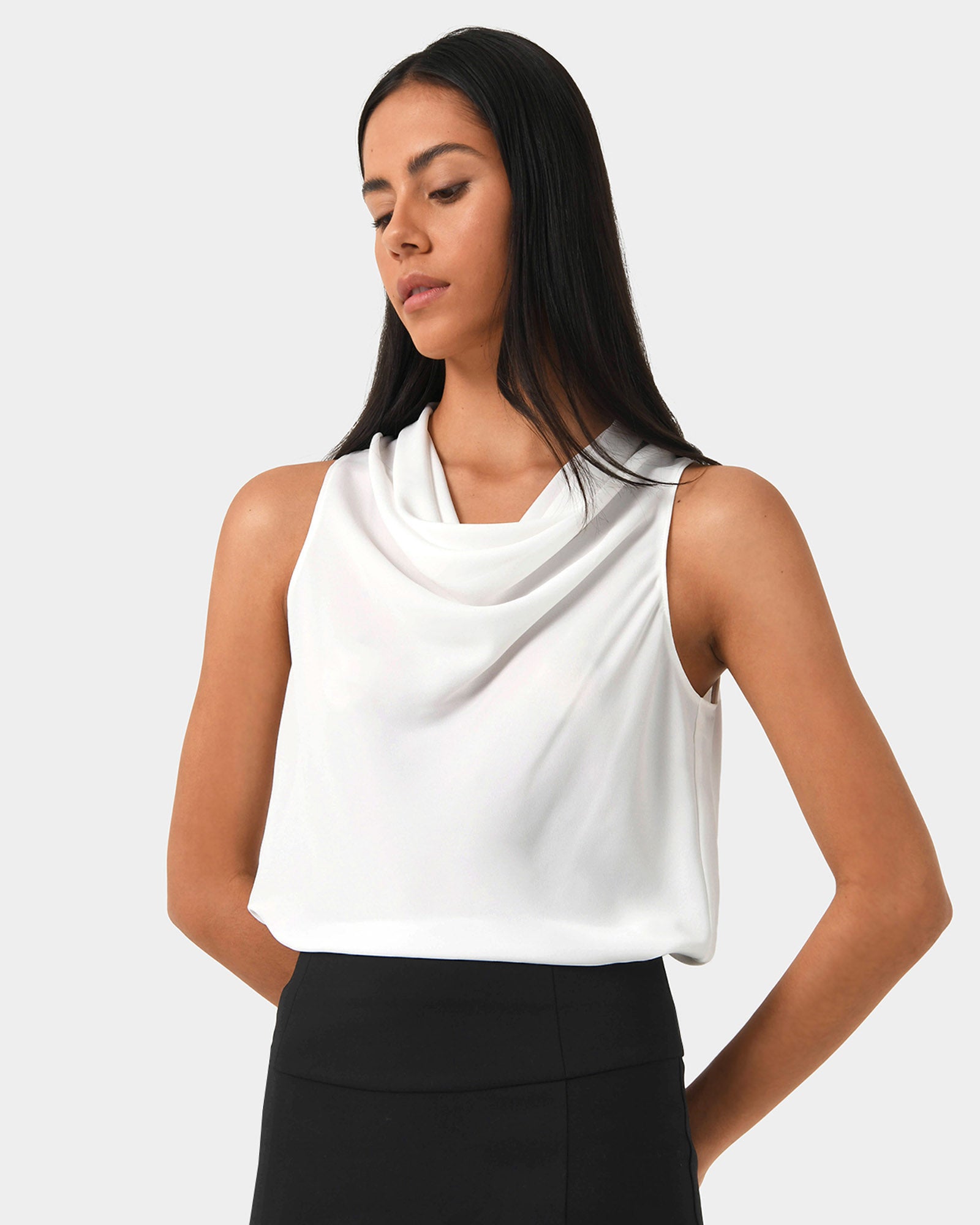 Pirla Draped Cowl Neck Top