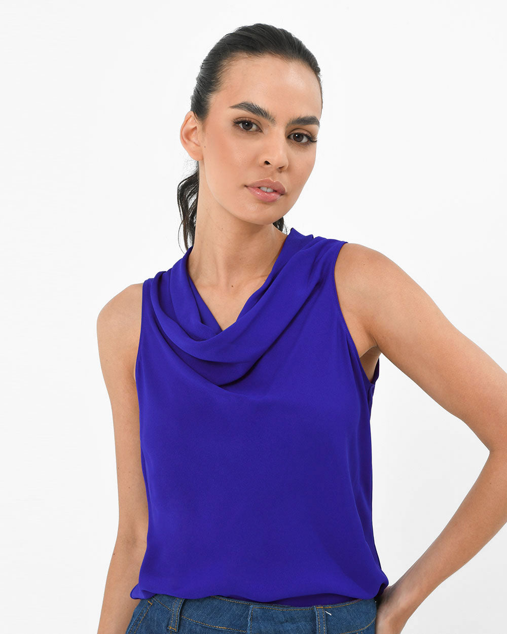 Pirla Draped Cowl Neck Top