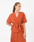Claudia Tie Waist Linen Top