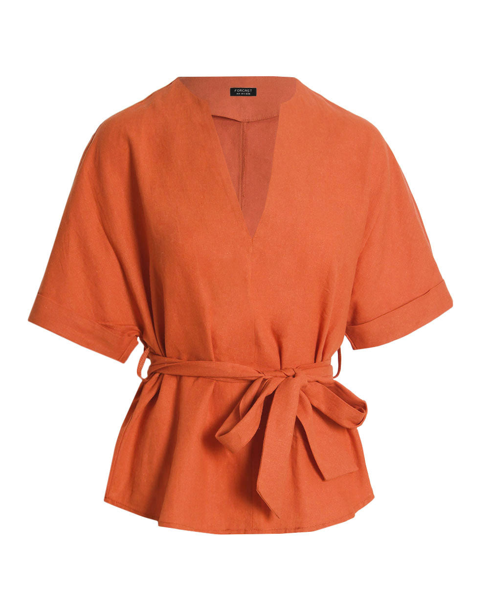 Claudia Tie Waist Linen Top
