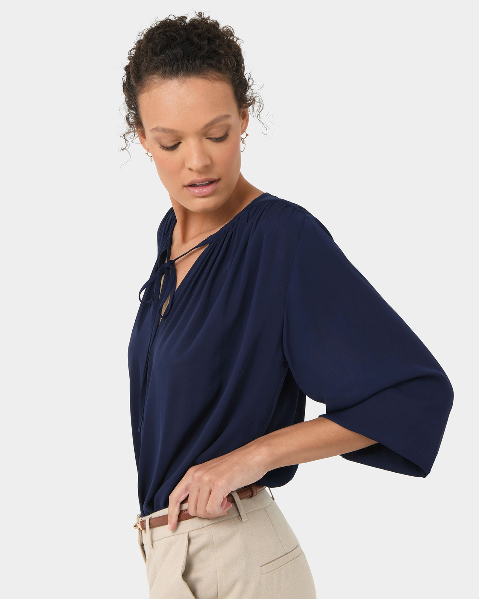Ikaria Tie Neck Blouse