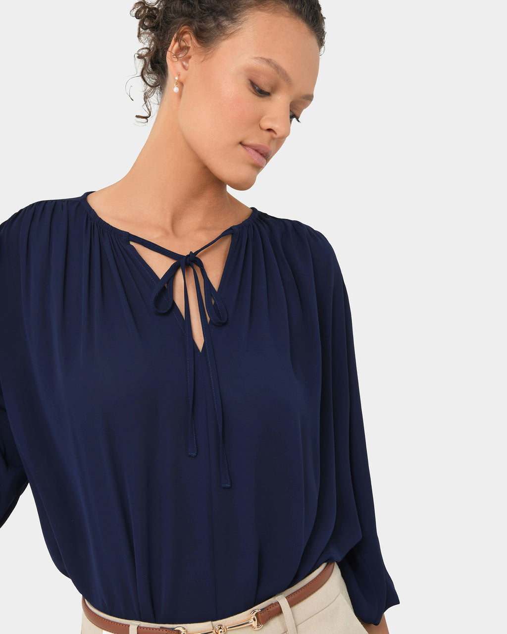 Ikaria Tie Neck Blouse