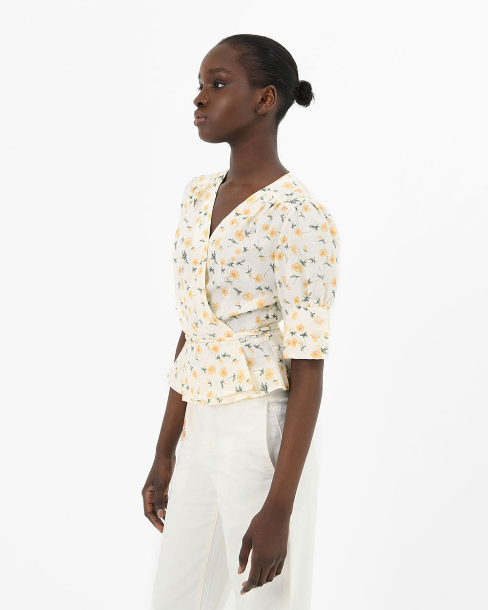 Shanti Printed Crossover Top
