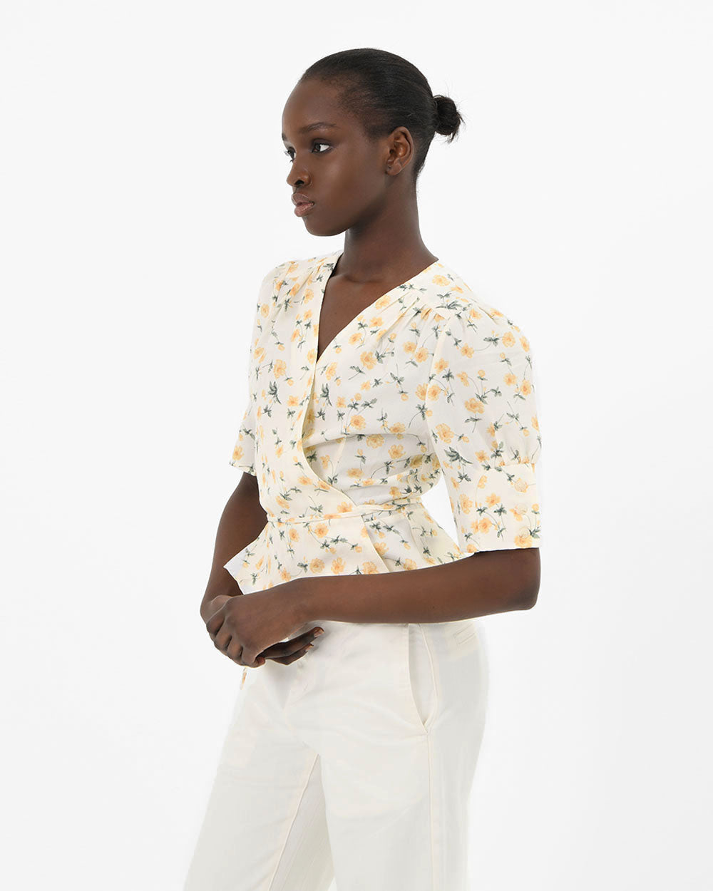 Shanti Printed Crossover Top