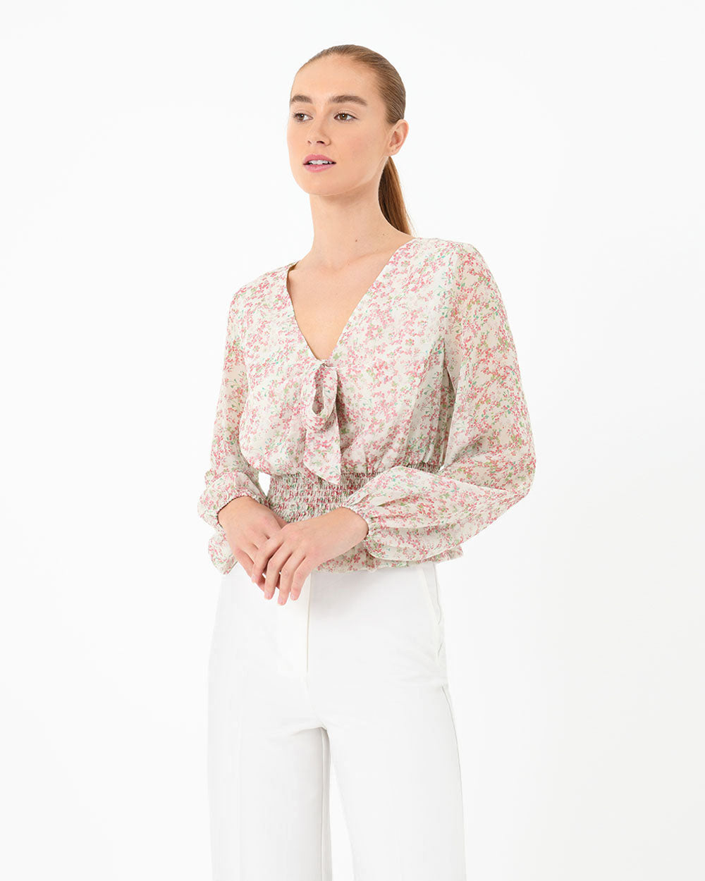 Rosemary Shirred Waist Top