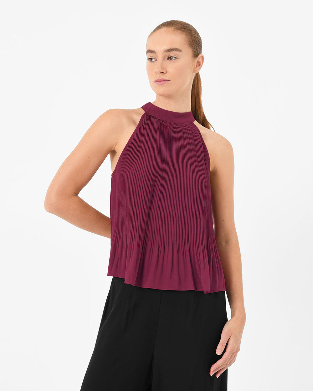 Cannes Pleated Halter Top