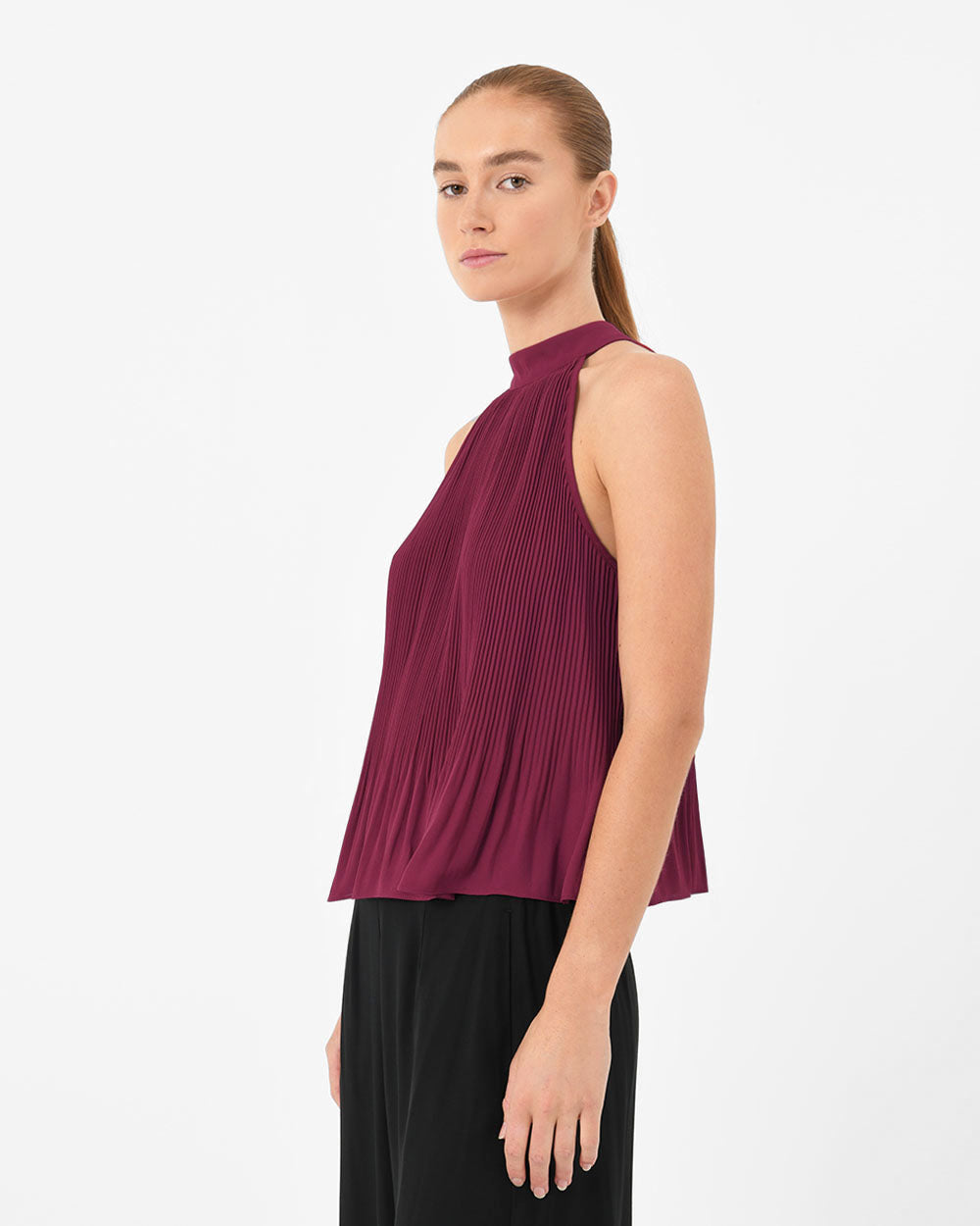 Cannes Pleated Halter Top