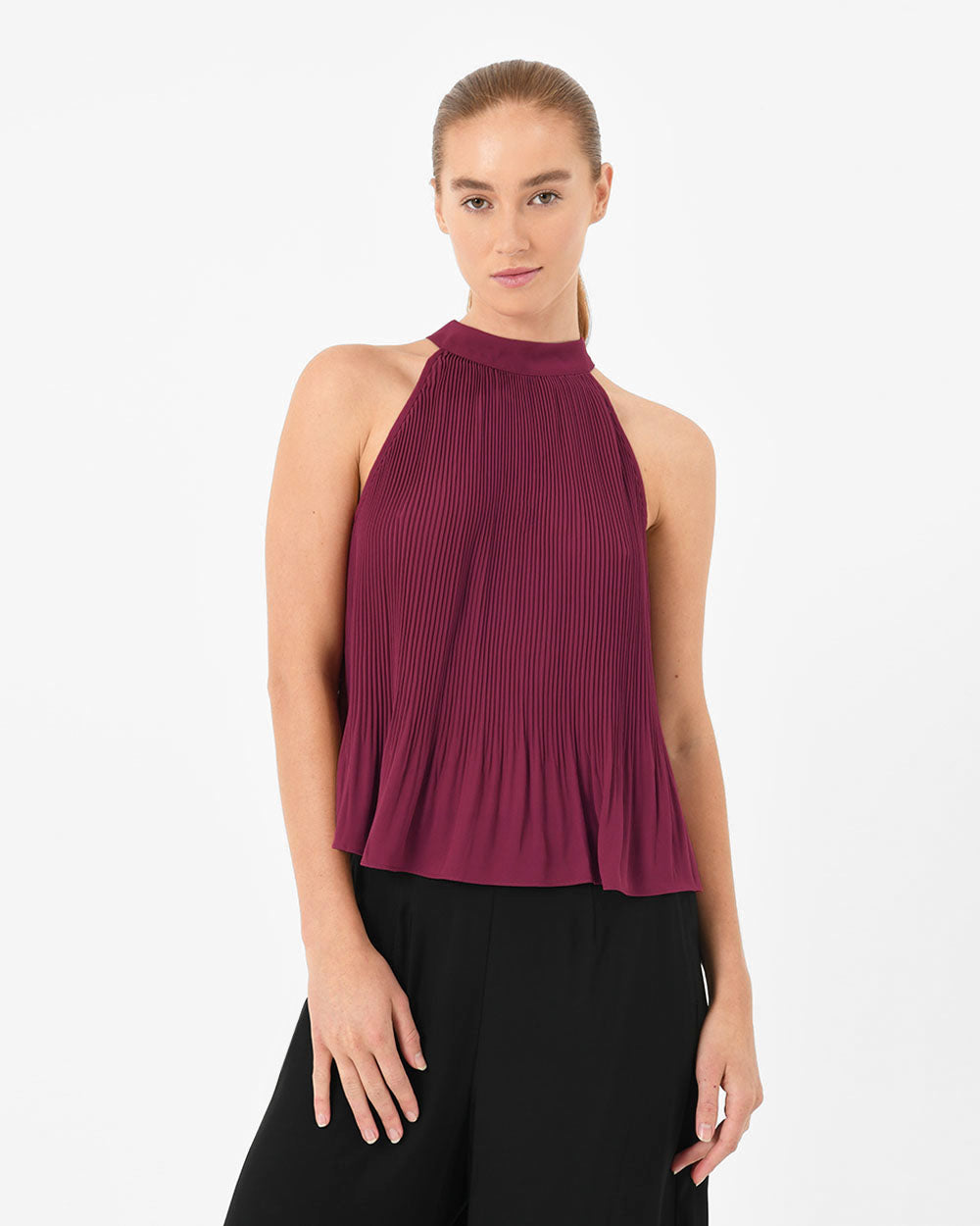 Cannes Pleated Halter Top