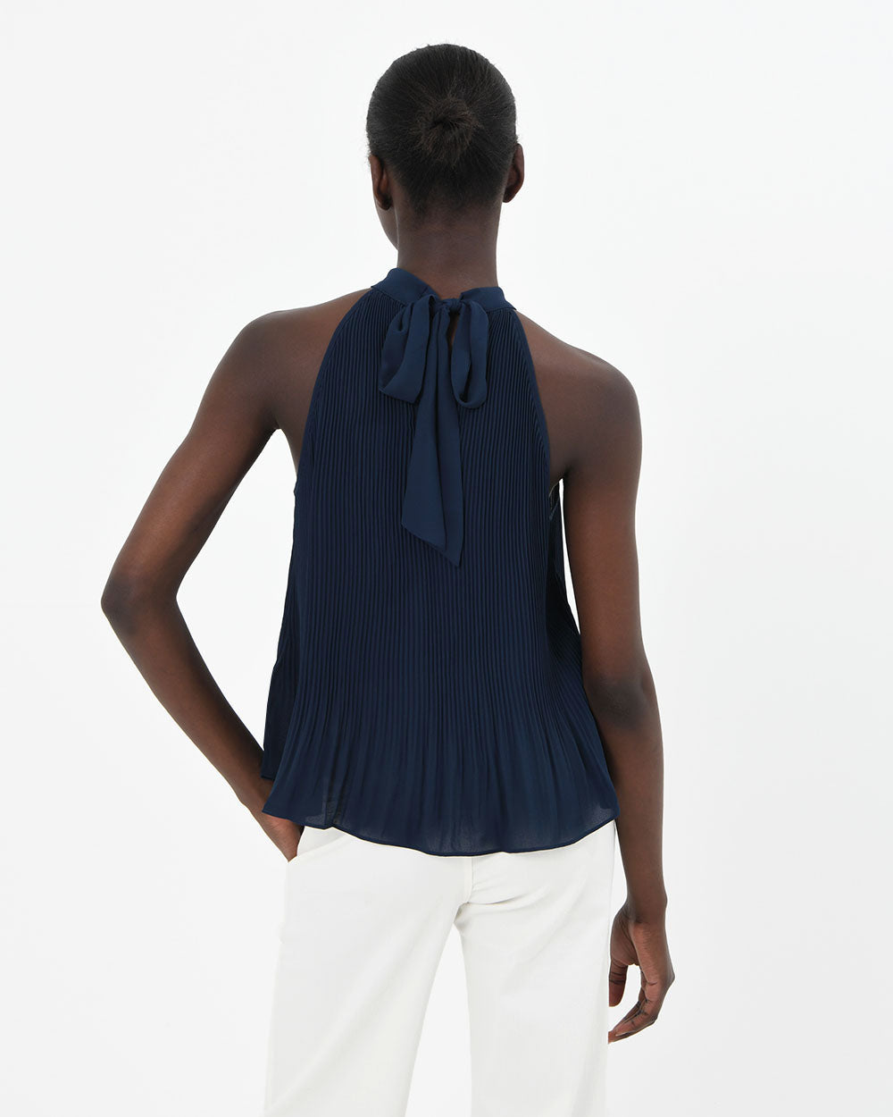 Cannes Pleated Halter Top