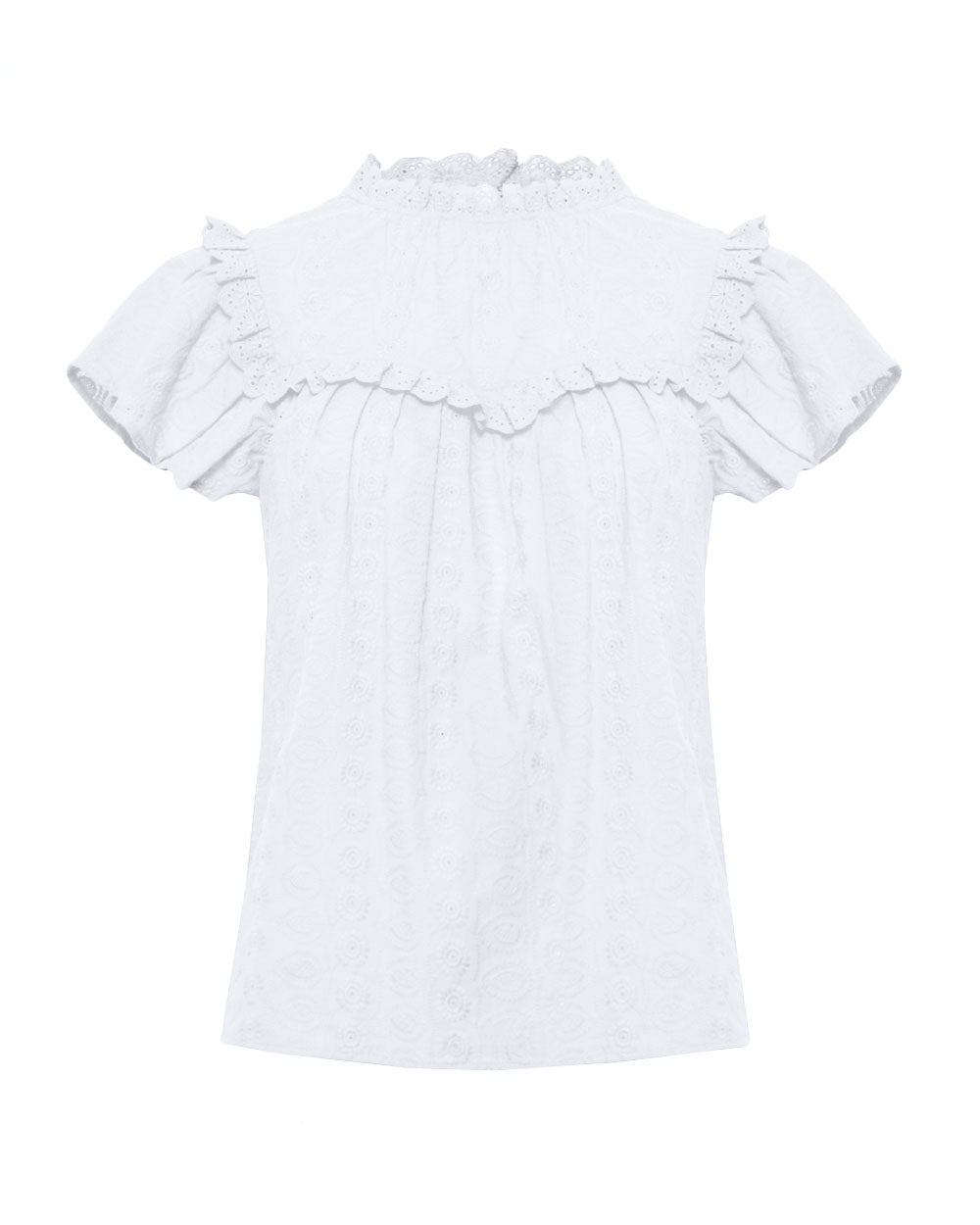 Vitanic Crochet Ruffle Top
