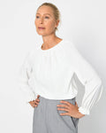 Vada Pleated Neck Blouse