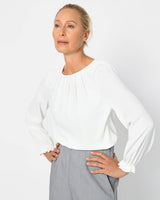 Vada Pleated Neck Blouse