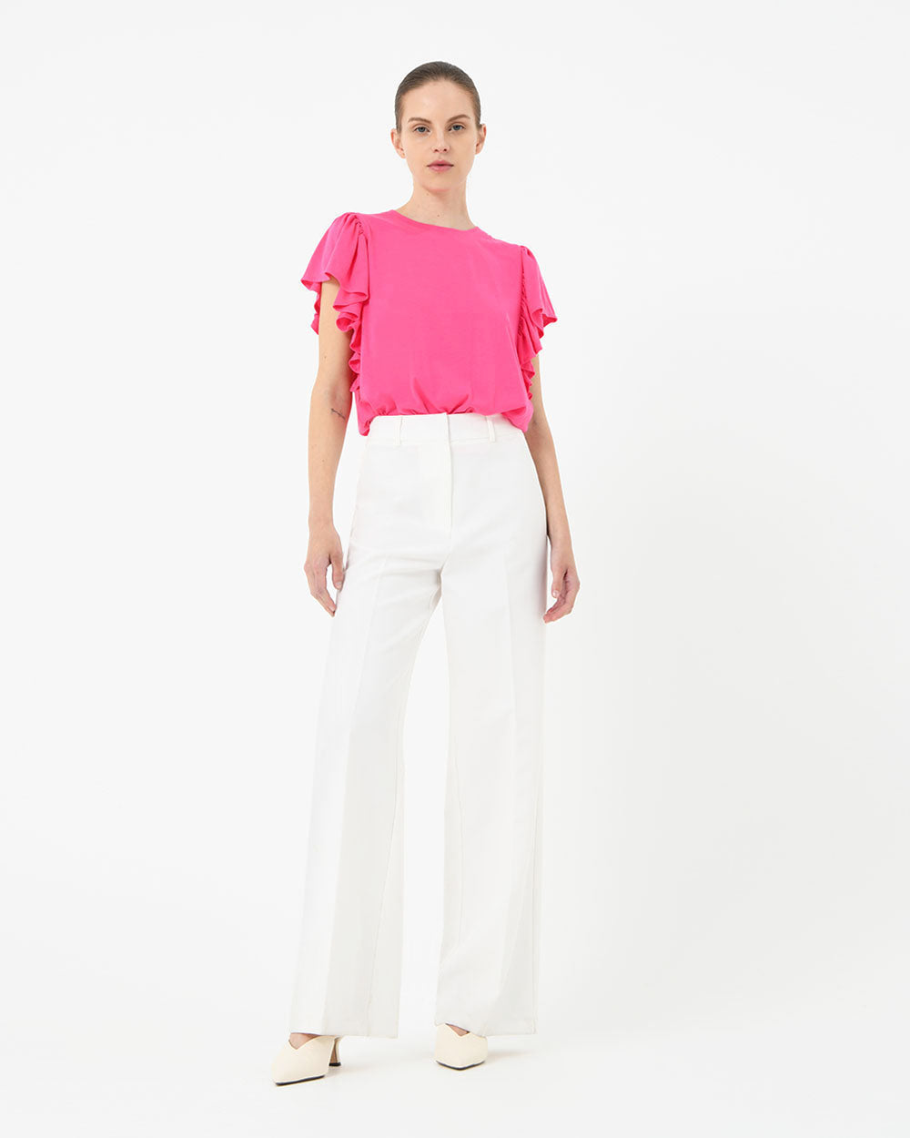 Akane Ruffled Jersey Top