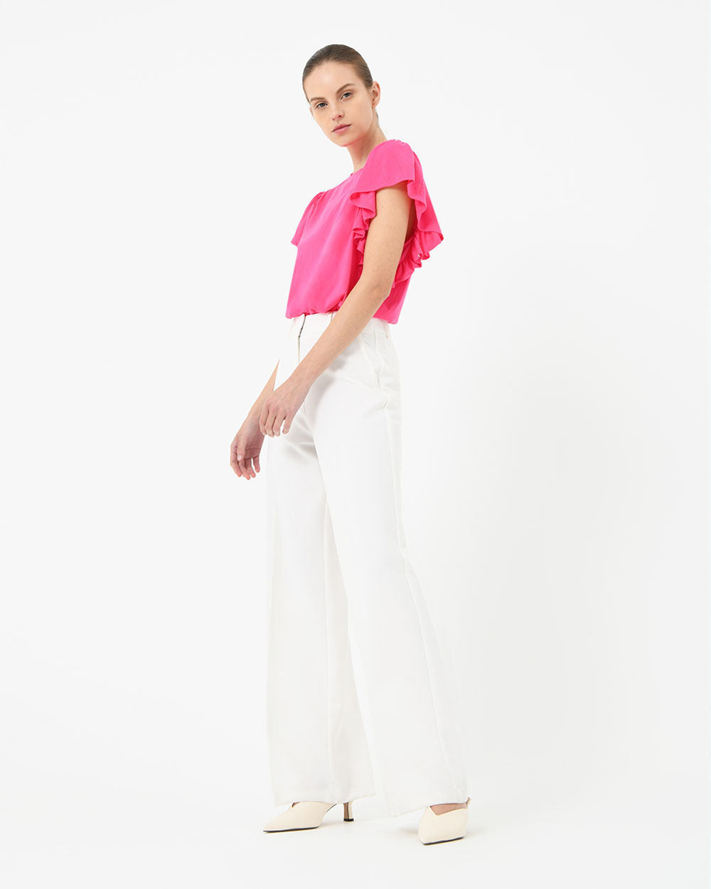 Akane Ruffled Jersey Top