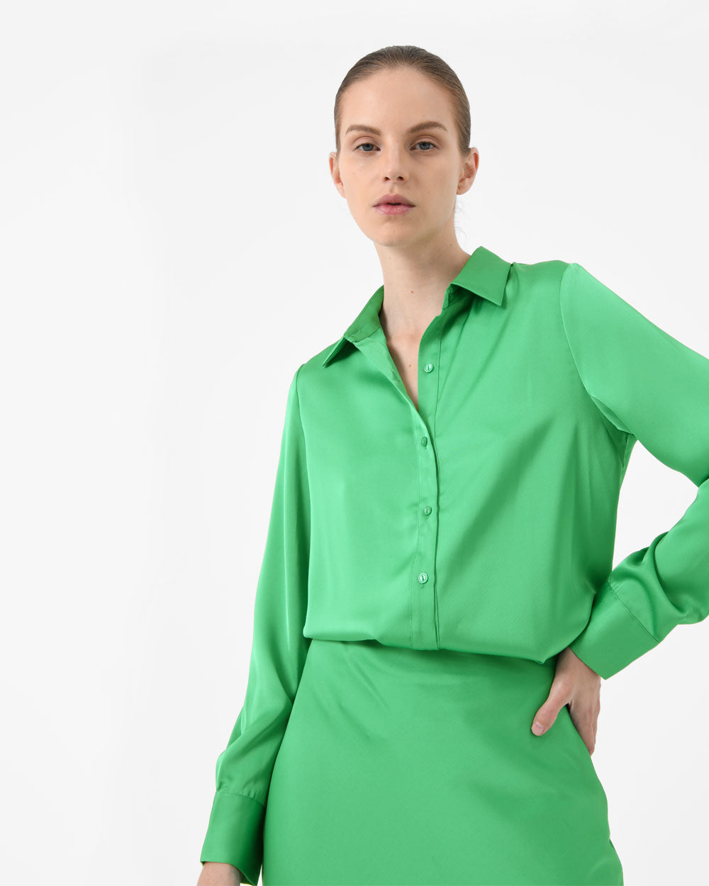 Coco Loose Fit Satin Blouse