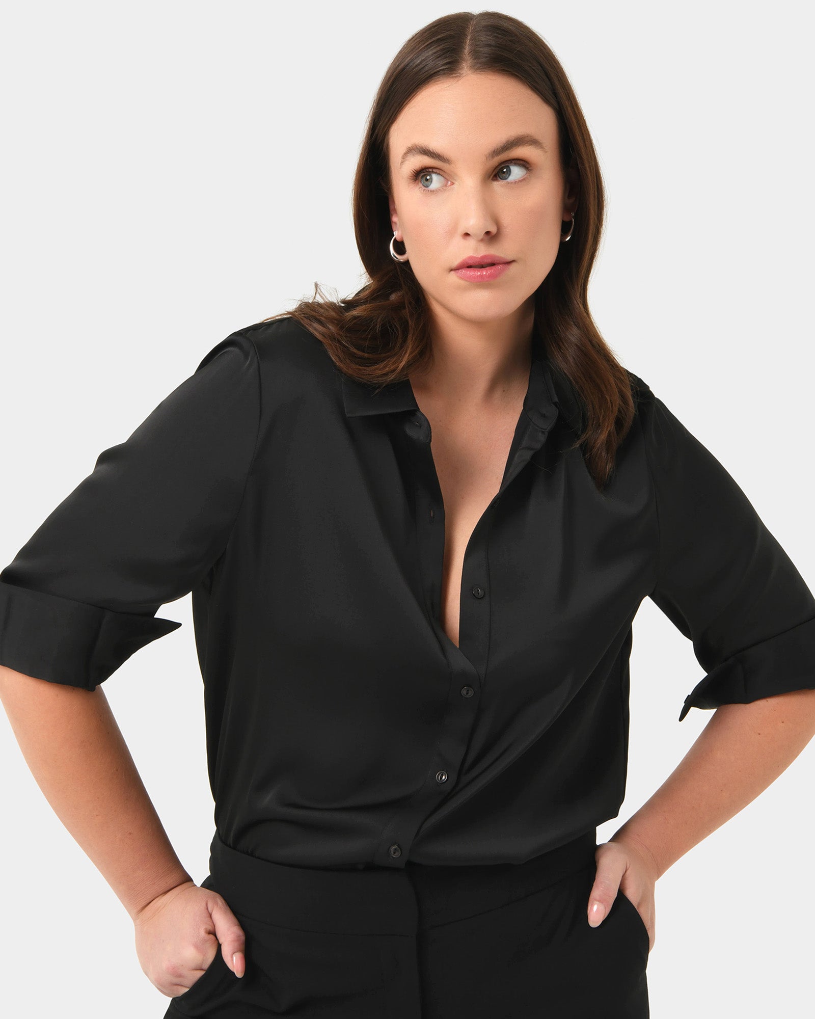 Coco Loose Fit Satin Blouse