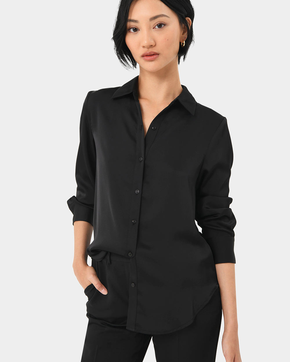 Coco Loose Fit Satin Blouse