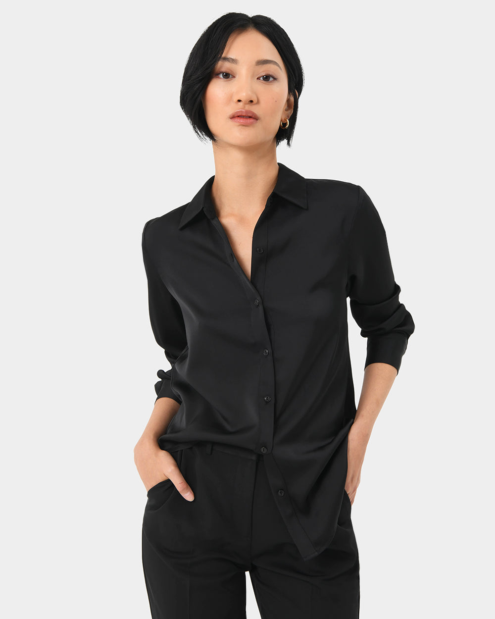 Coco Loose Fit Satin Blouse