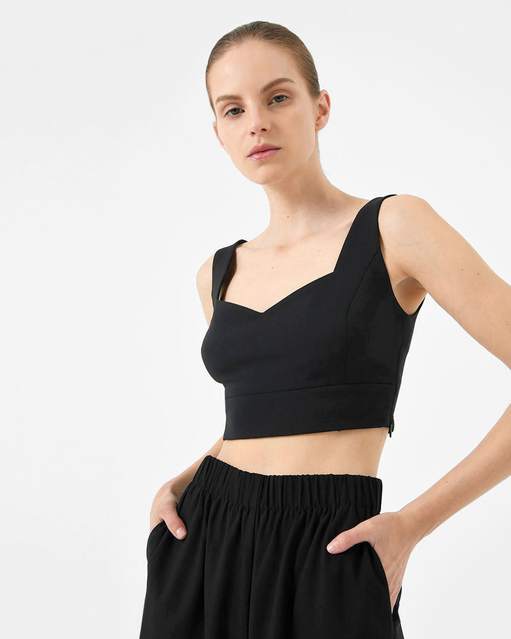 Le Marais Crepe Crop Top