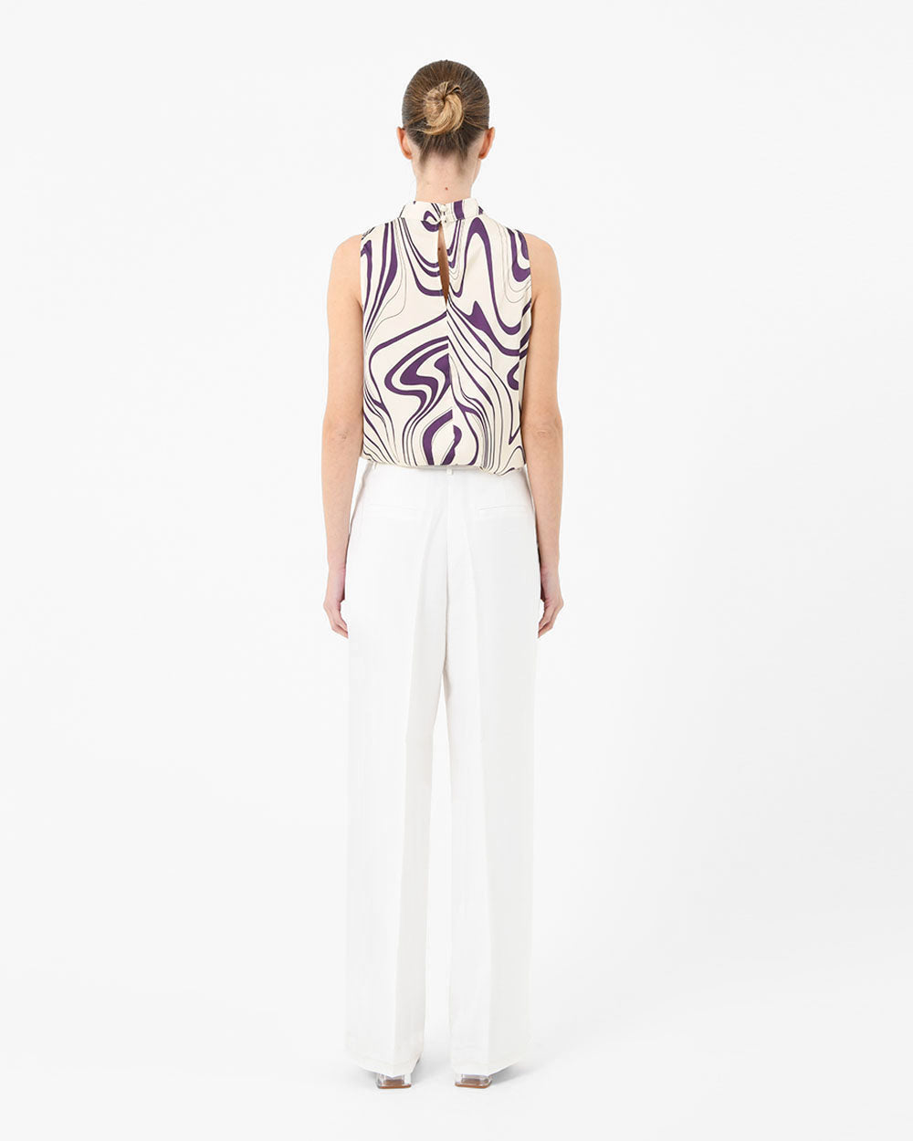 Gaia Printed Cowl Neck Top
