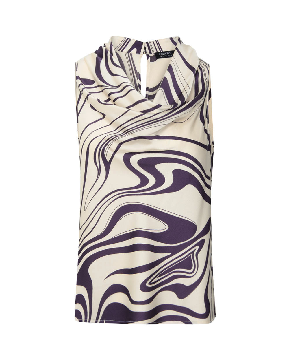 Gaia Printed Cowl Neck Top