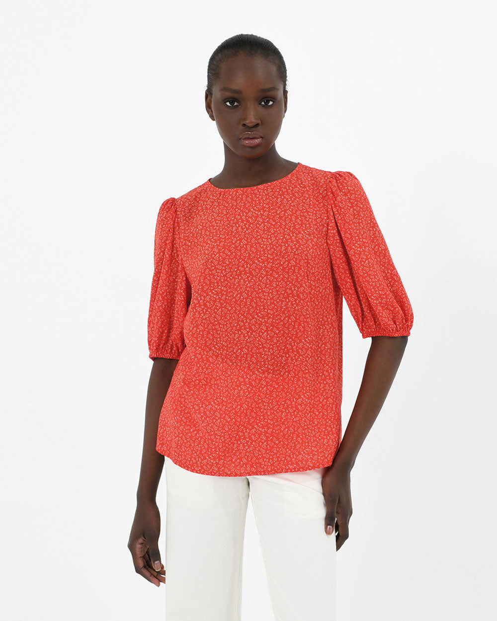 Kew Red Printed Blouse
