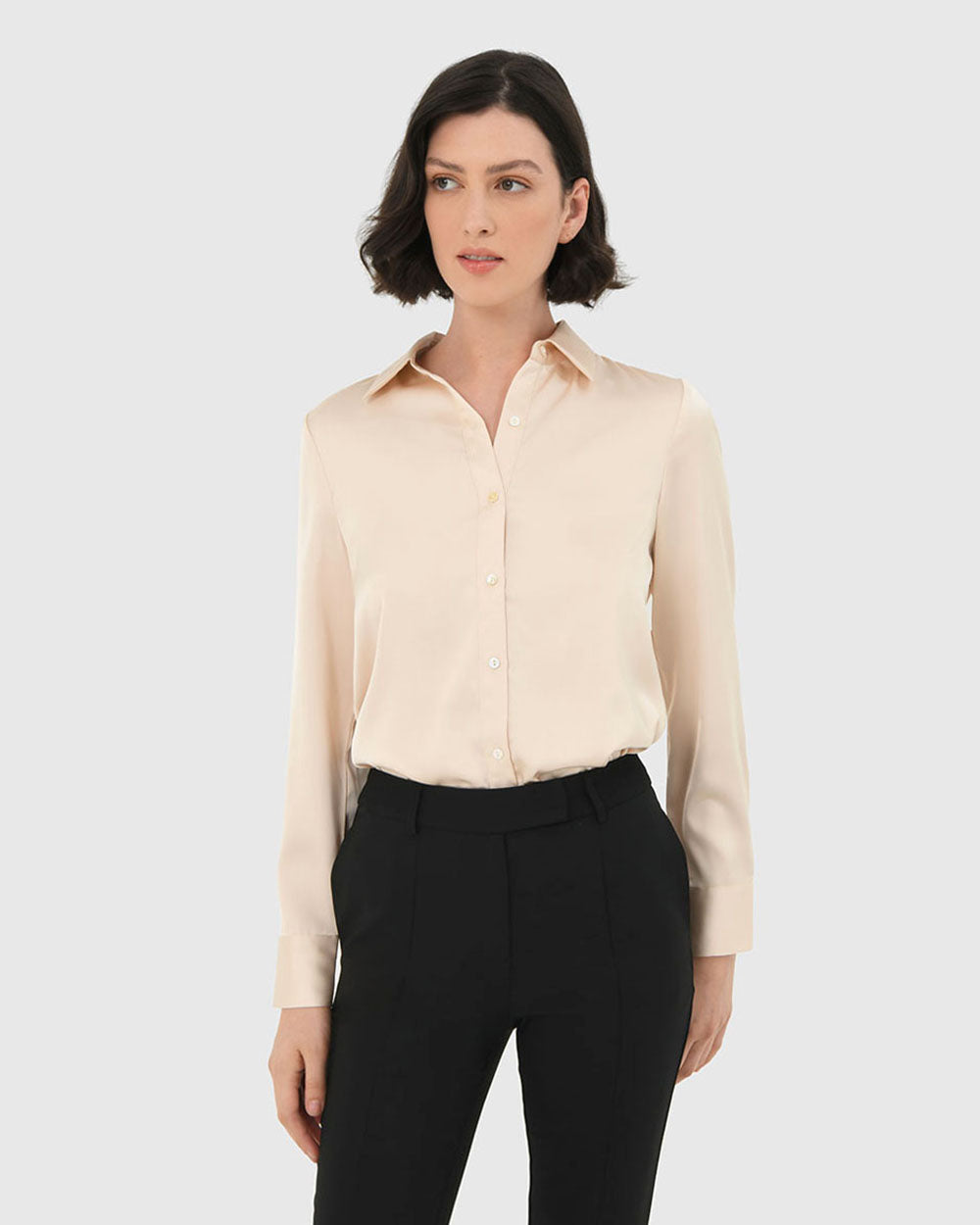 Leon Loose Fit Satin Blouse