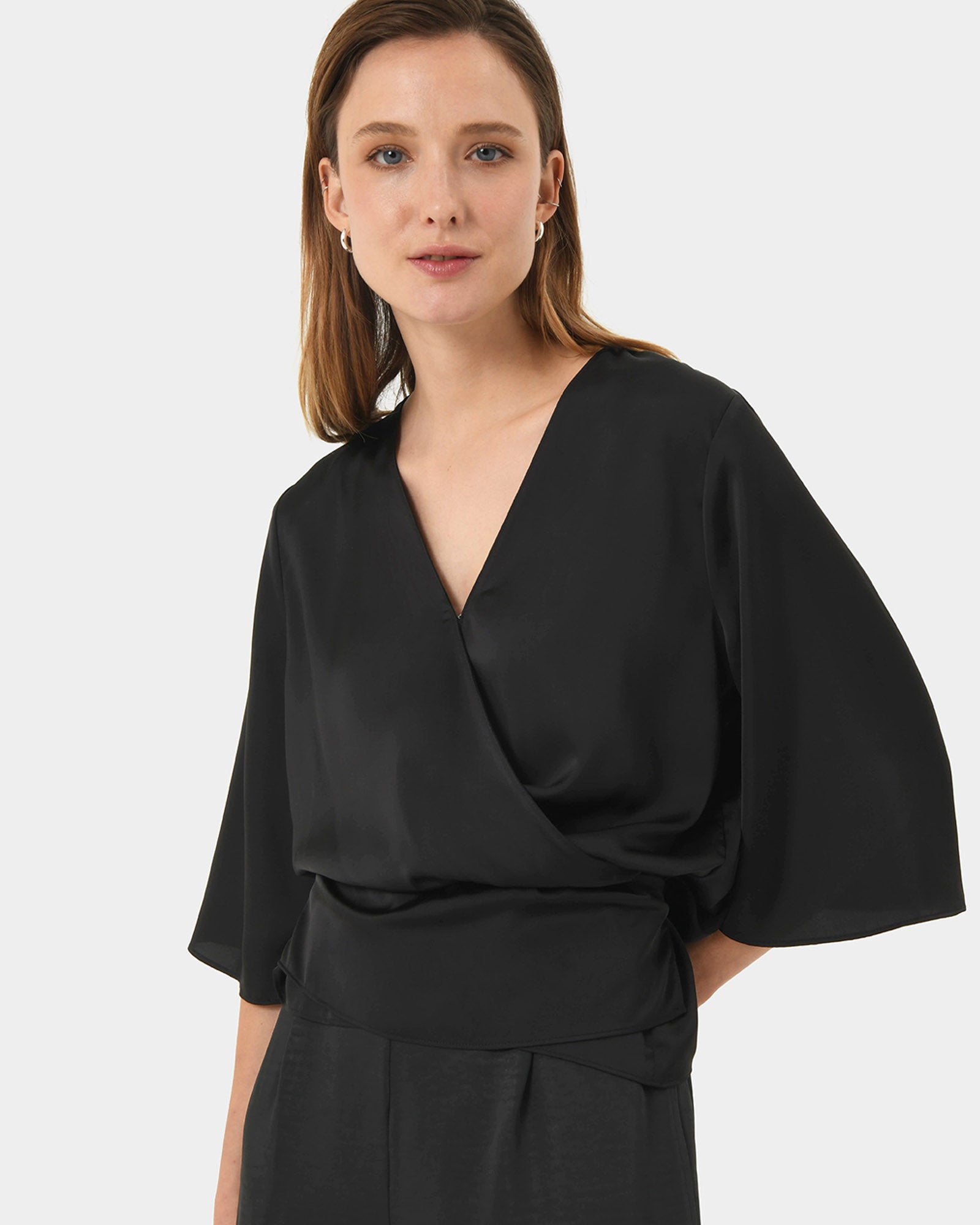 Aviya V-Neck Wrap Blouse