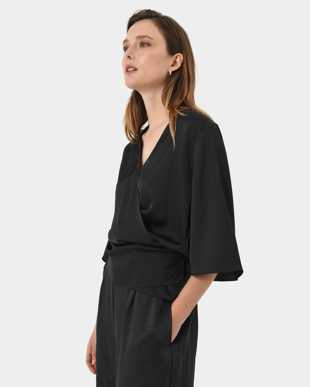 Aviya V-Neck Wrap Blouse