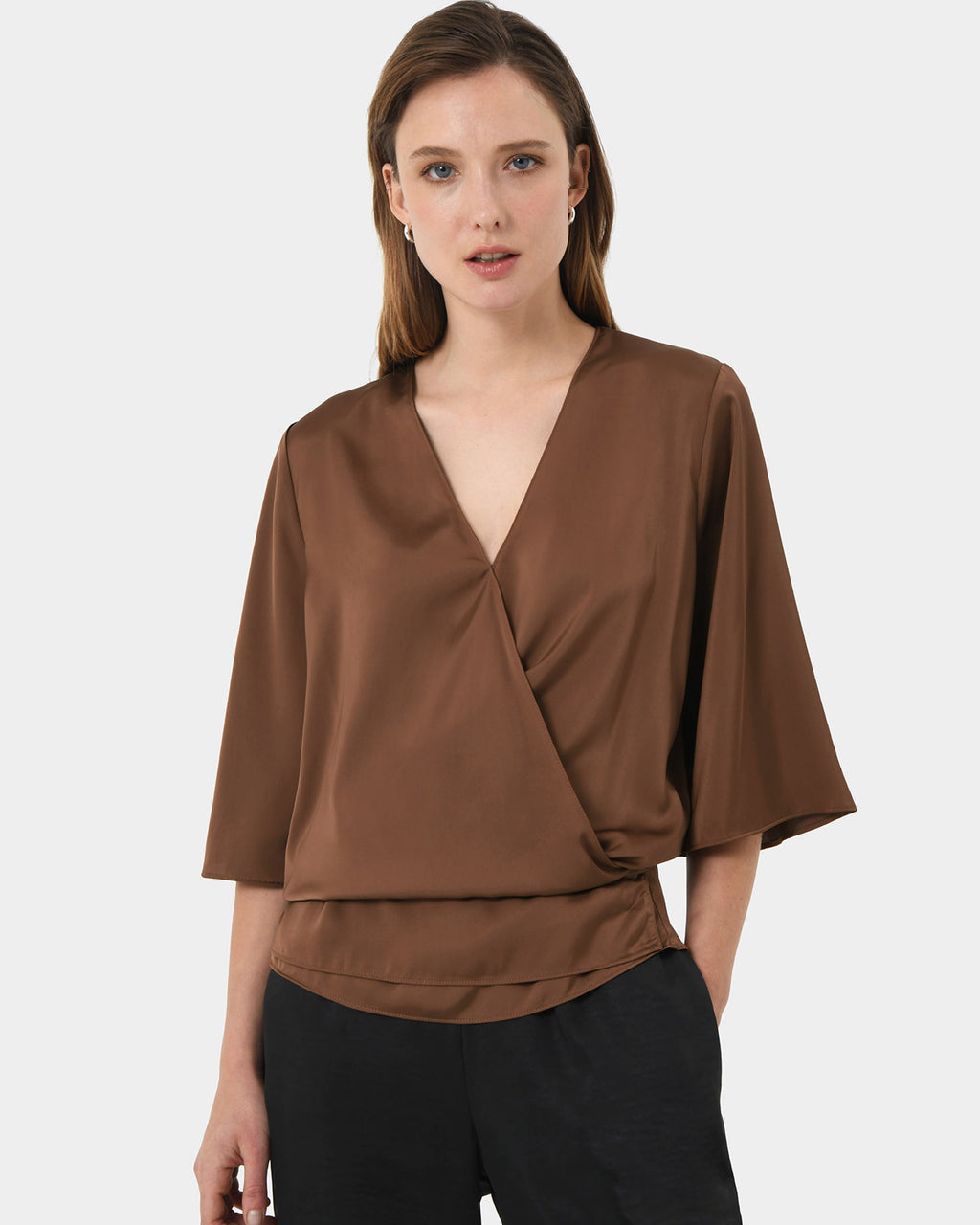 Aviya V-Neck Wrap Blouse
