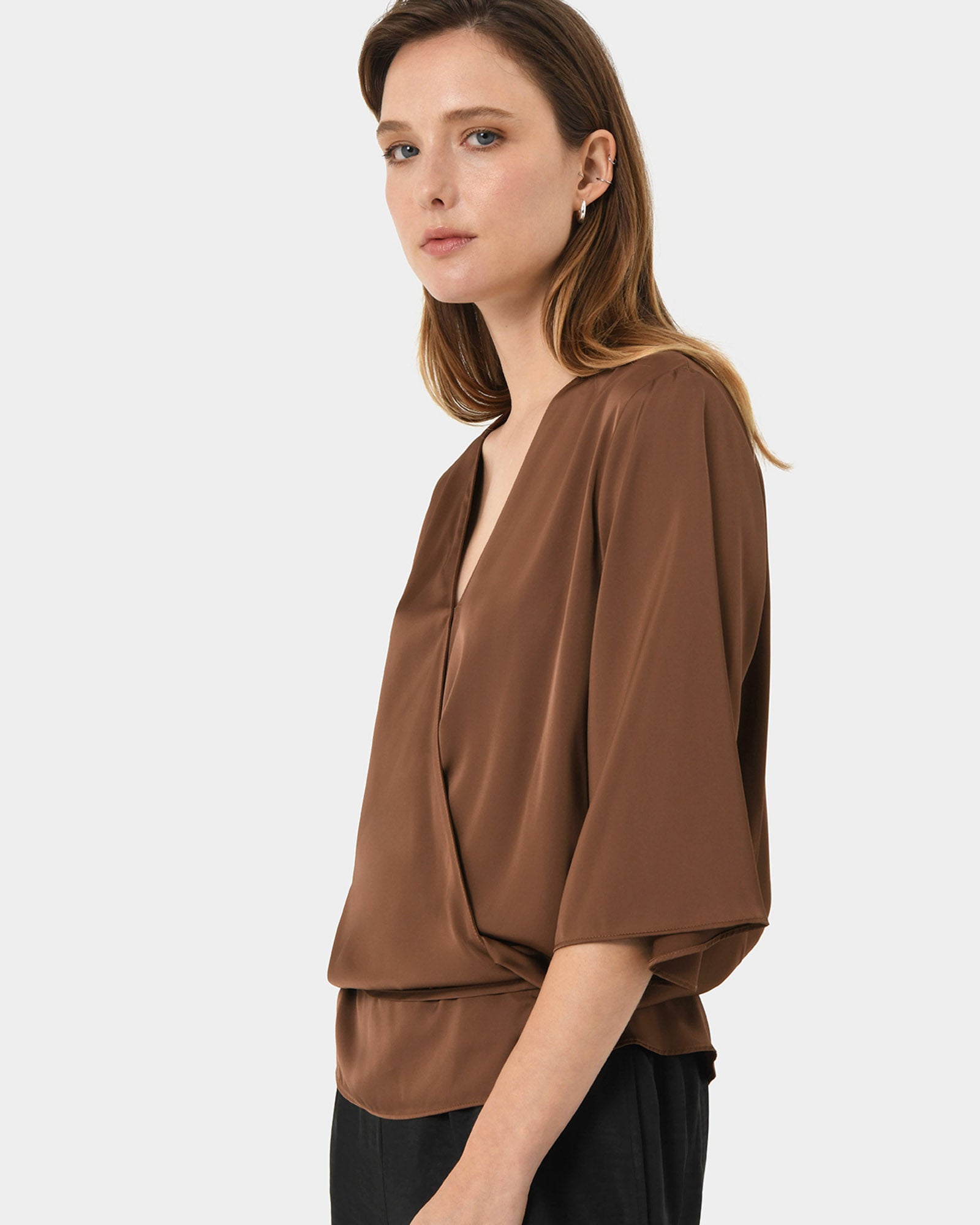 Aviya V-Neck Wrap Blouse
