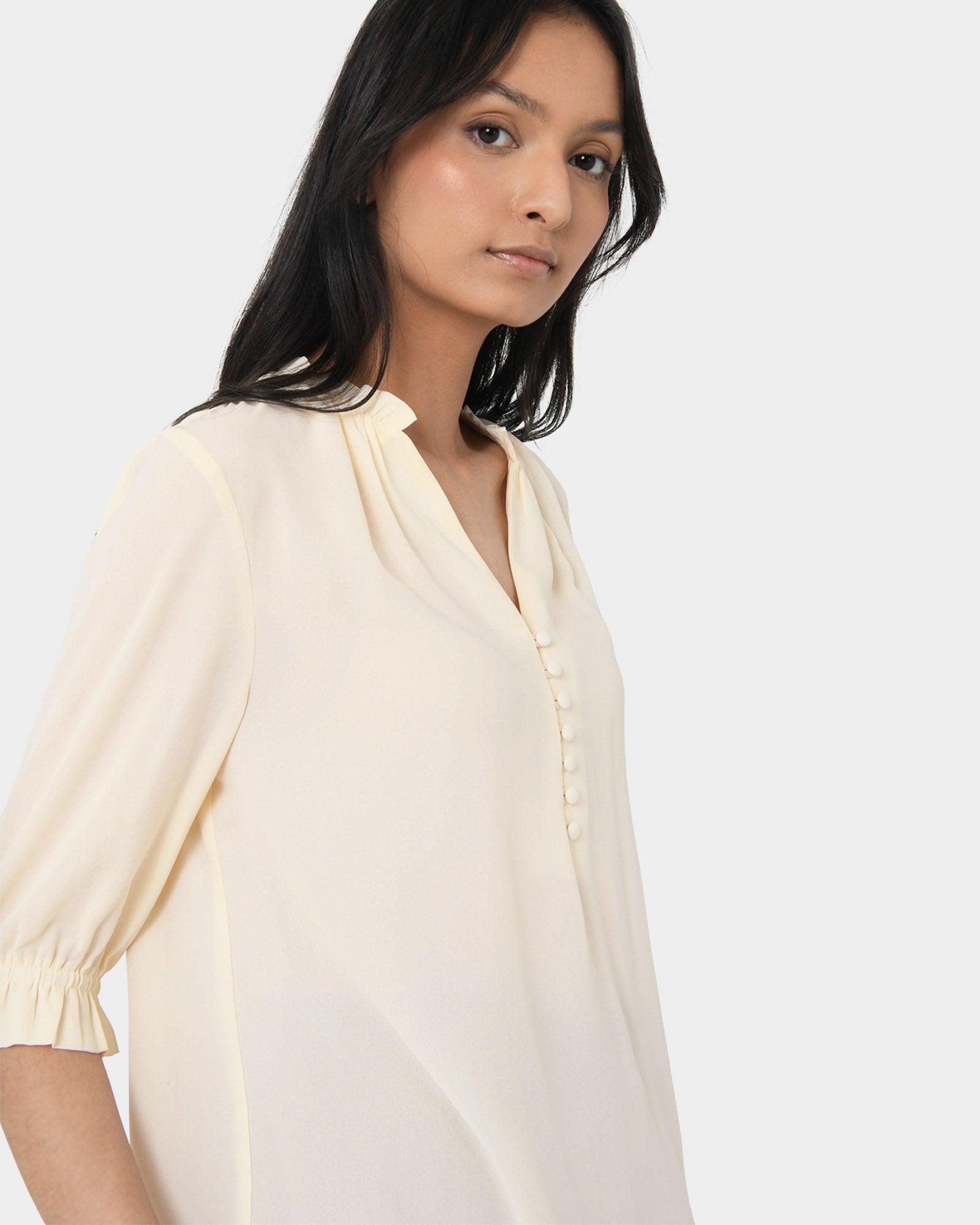 Amalfi Ruffle Collar Blouse