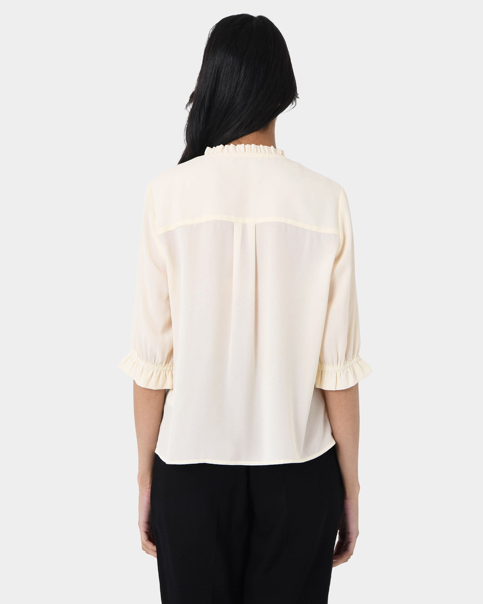 Amalfi Ruffle Collar Blouse