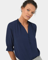 Amalfi Ruffle Collar Blouse
