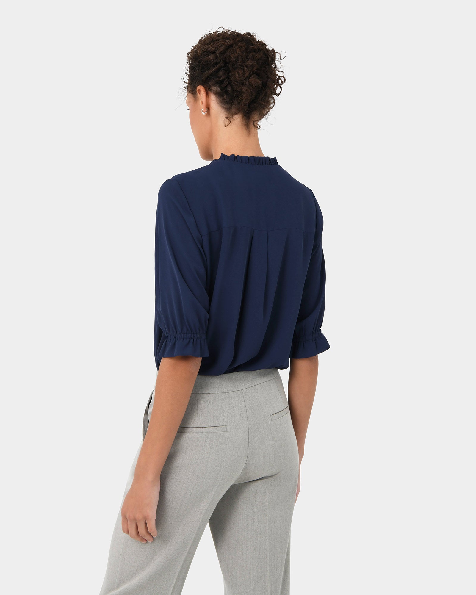 Amalfi Ruffle Collar Blouse