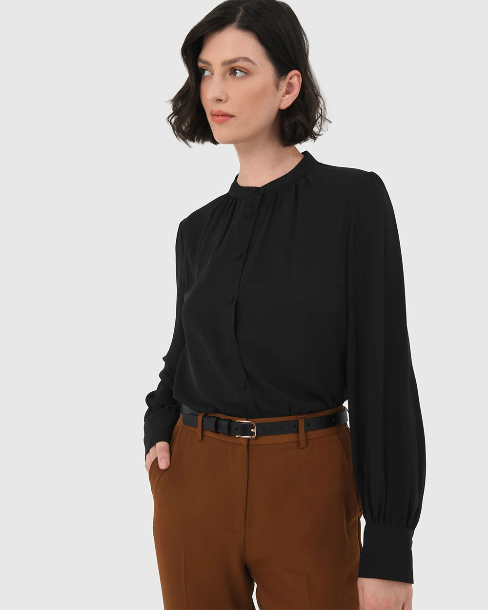 Amalfi Gathered Neck Blouse
