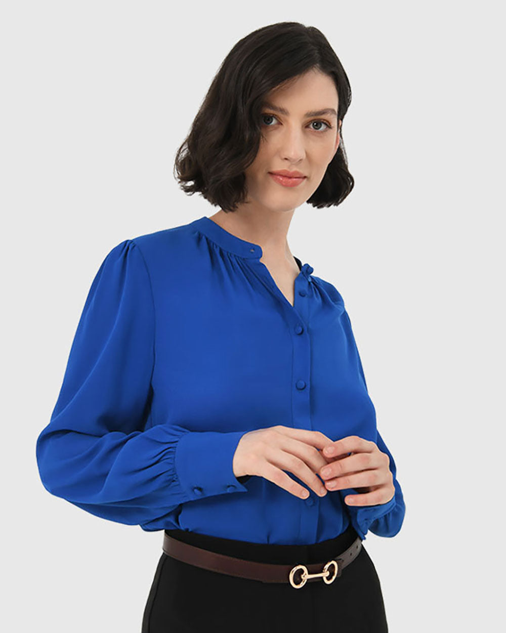Amalfi Gathered Neck Blouse