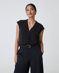 Adelaide V-Neck Cap Sleeve Top