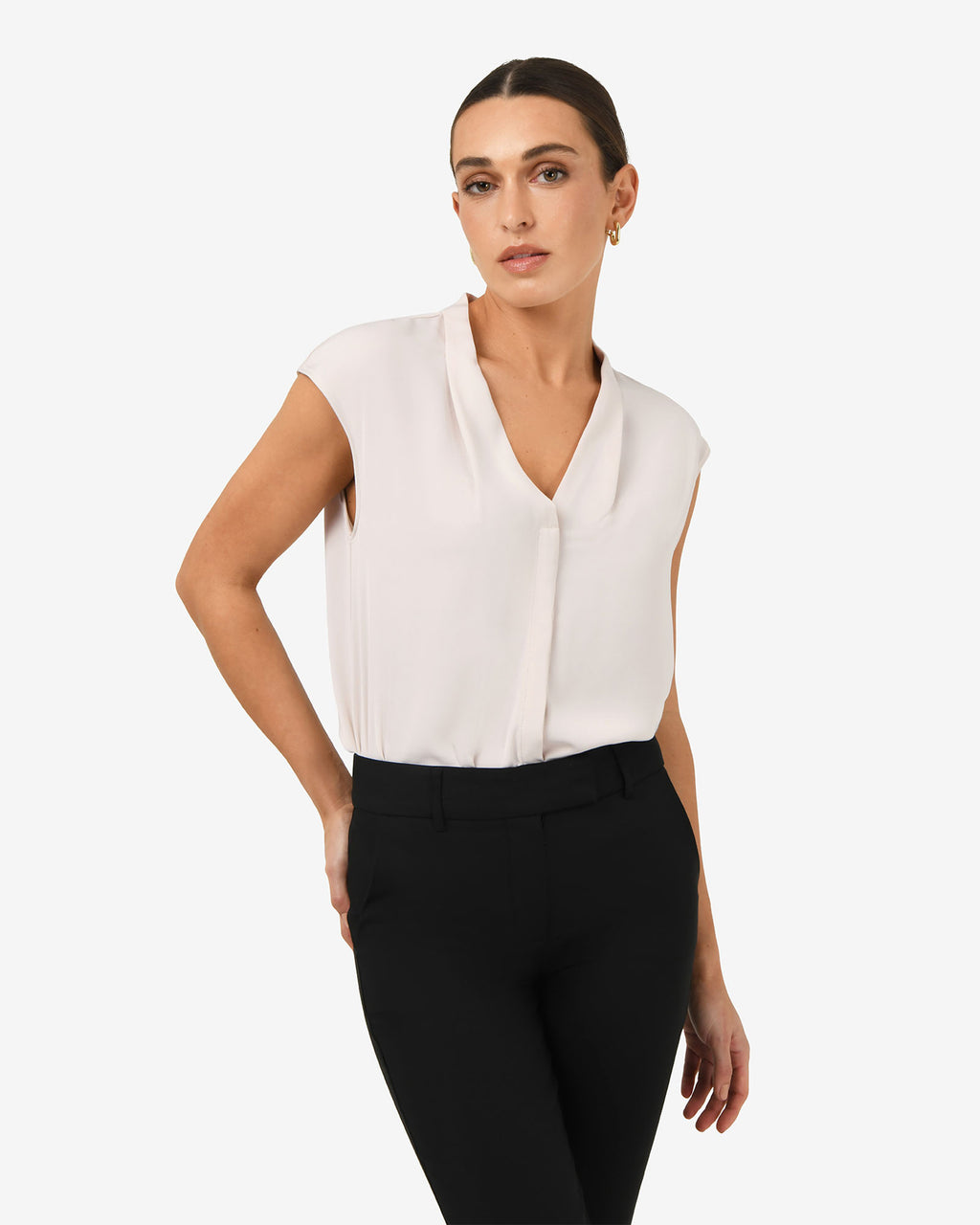 Adelaide V-Neck Cap Sleeve Top