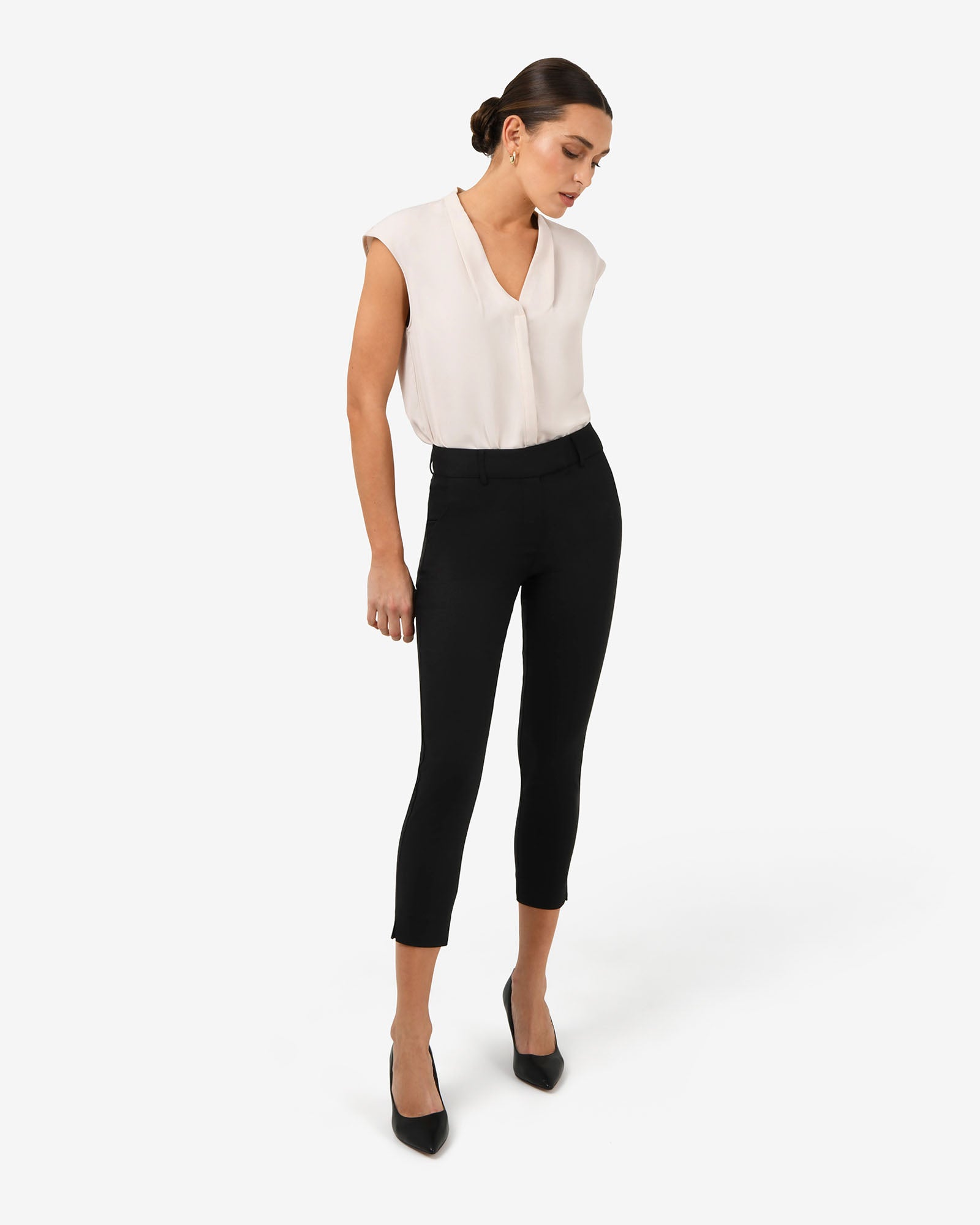 Adelaide V-Neck Cap Sleeve Top