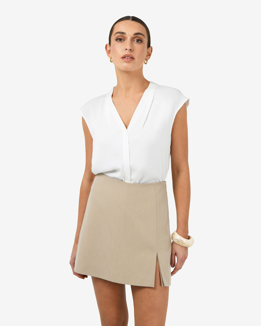 Adelaide V-Neck Cap Sleeve Top