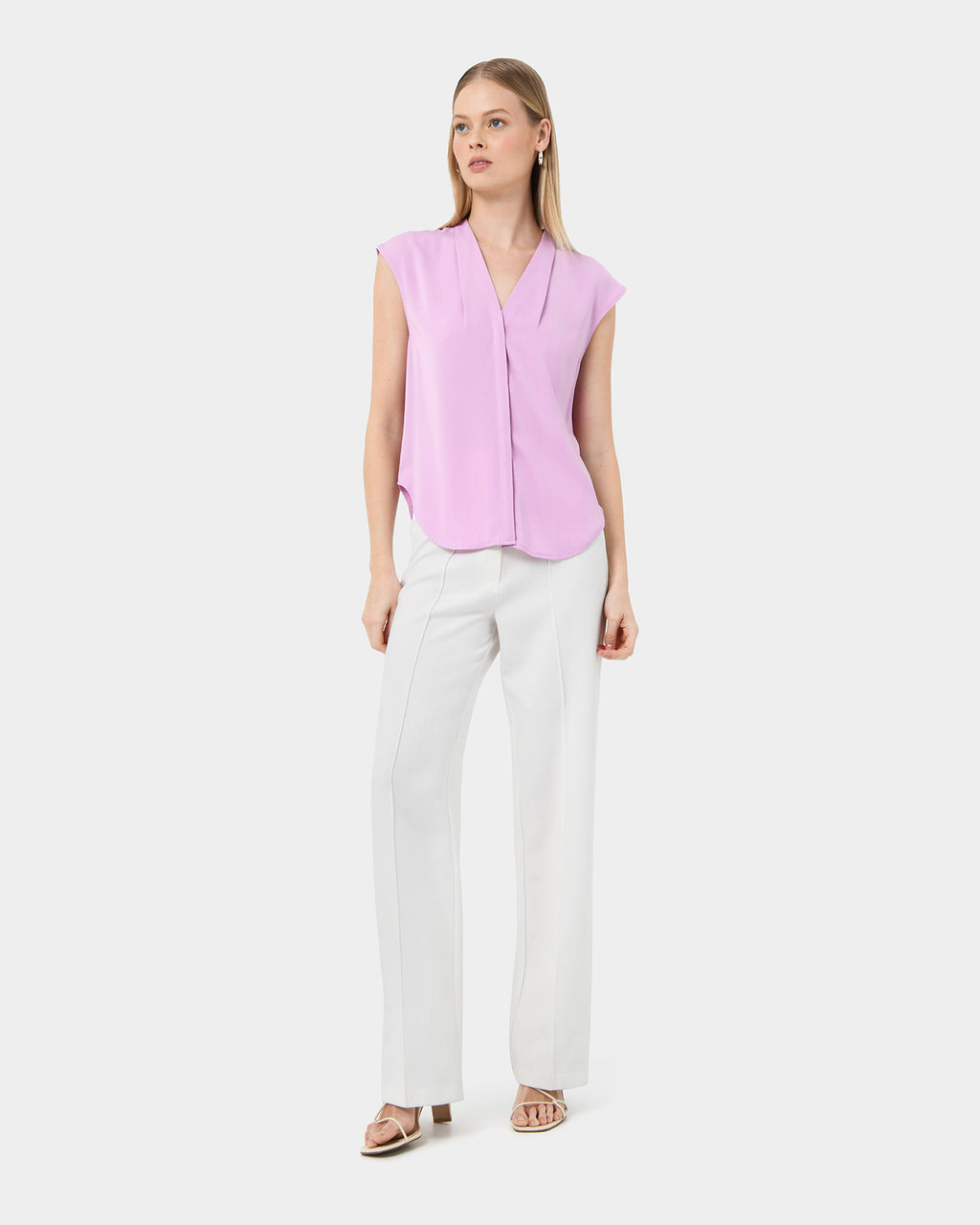 Adelaide V-Neck Cap Sleeve Top