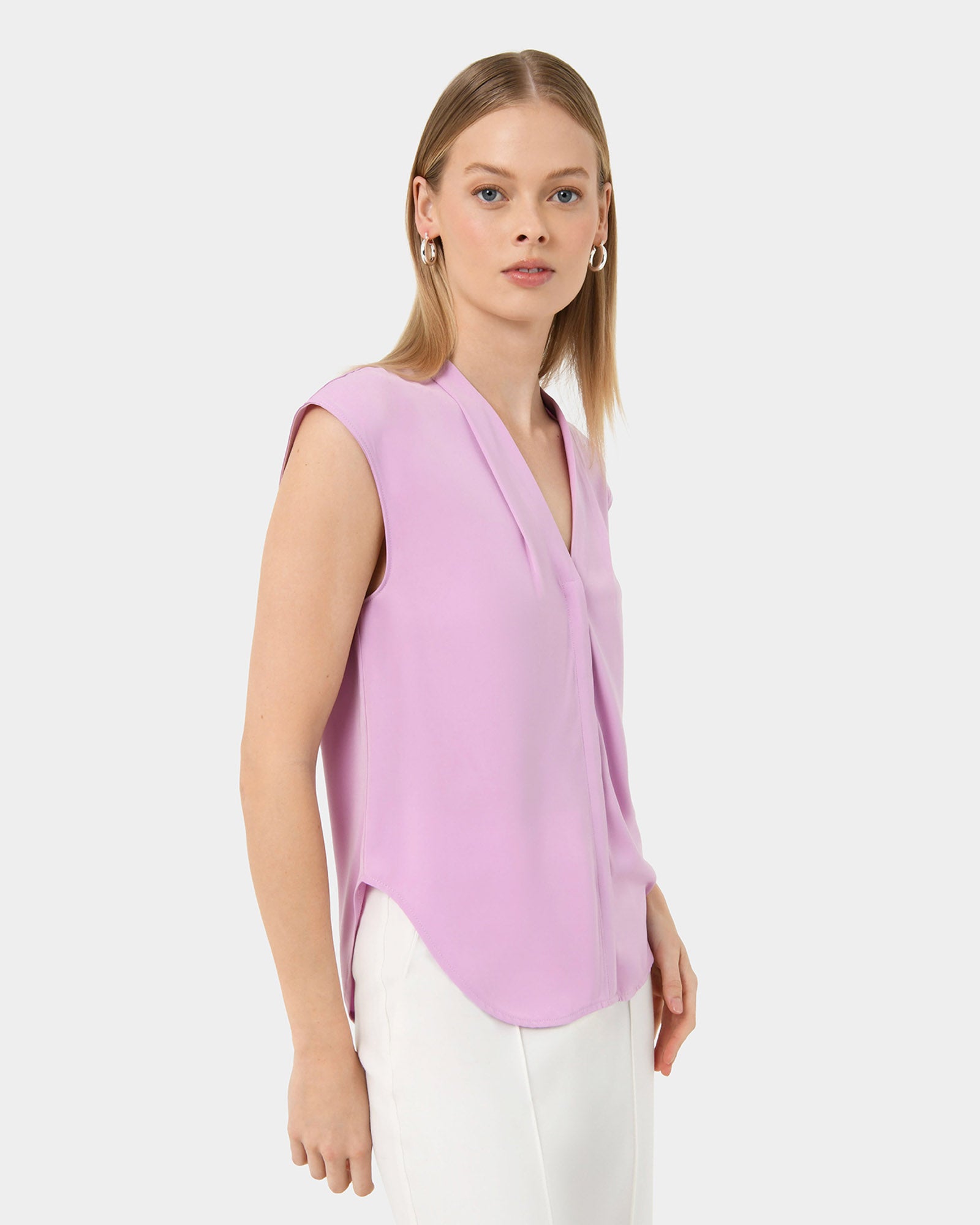 Adelaide V-Neck Cap Sleeve Top