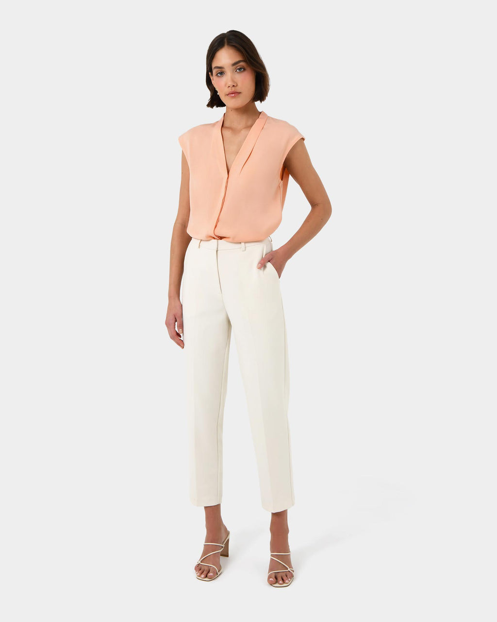 Adelaide V-Neck Cap Sleeve Top