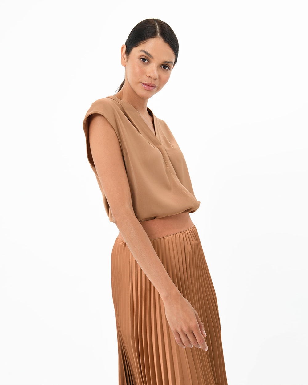 Adelaide V-Neck Cap Sleeve Top