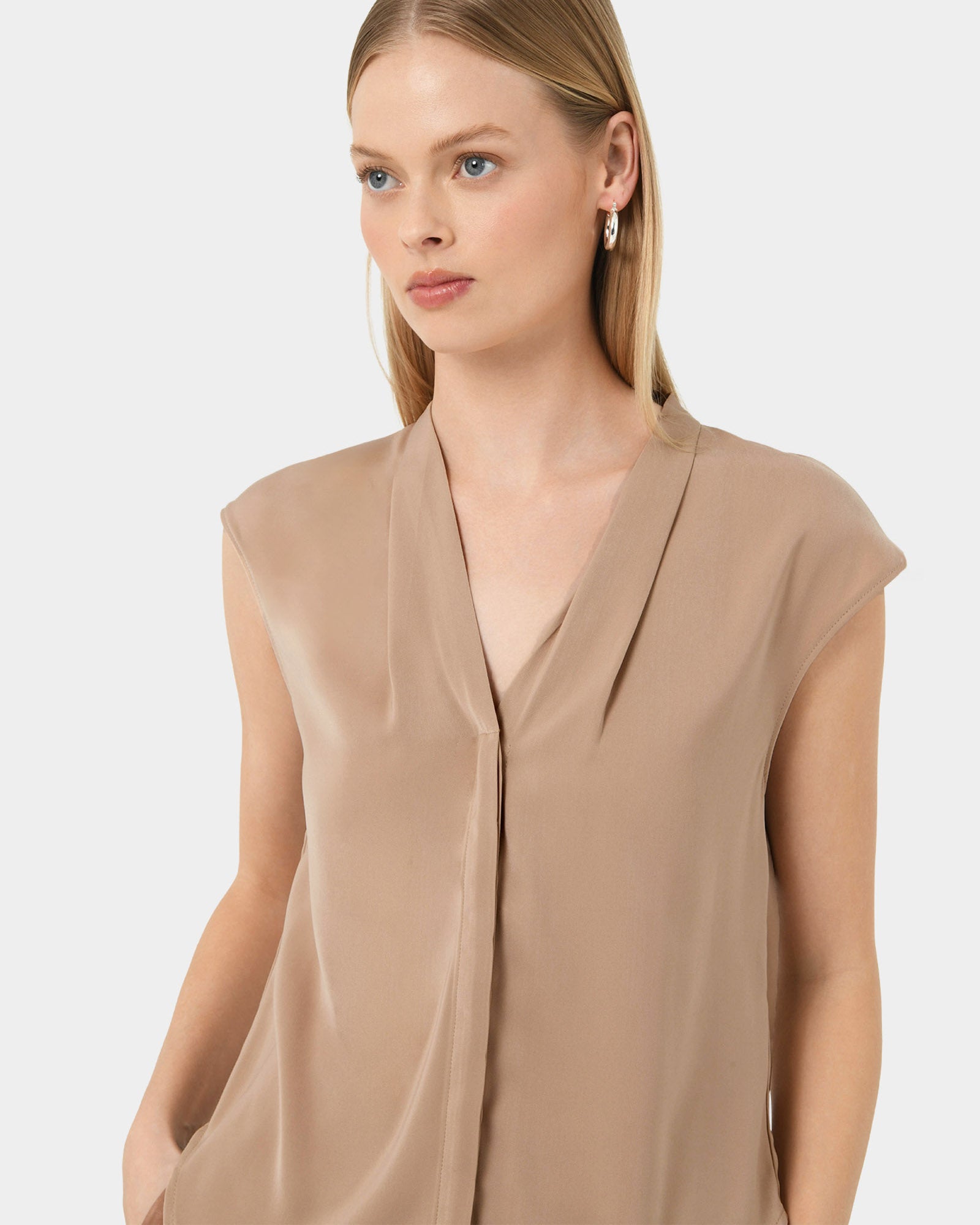 Adelaide V-Neck Cap Sleeve Top
